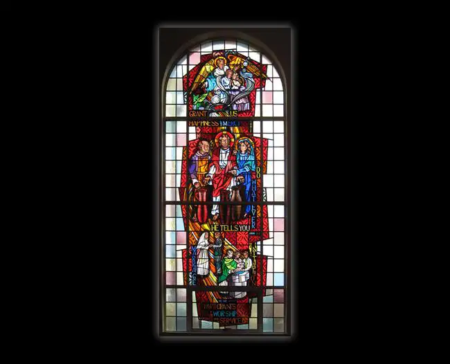 cana stained glass image